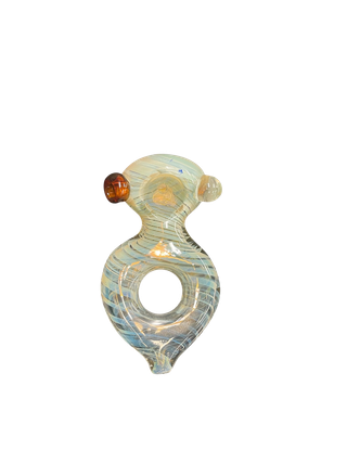 ~ 5" Glass Fumed Donut Hand Pipe Cannatron