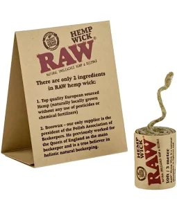 ~ Hemp Wick 10Ft Raw