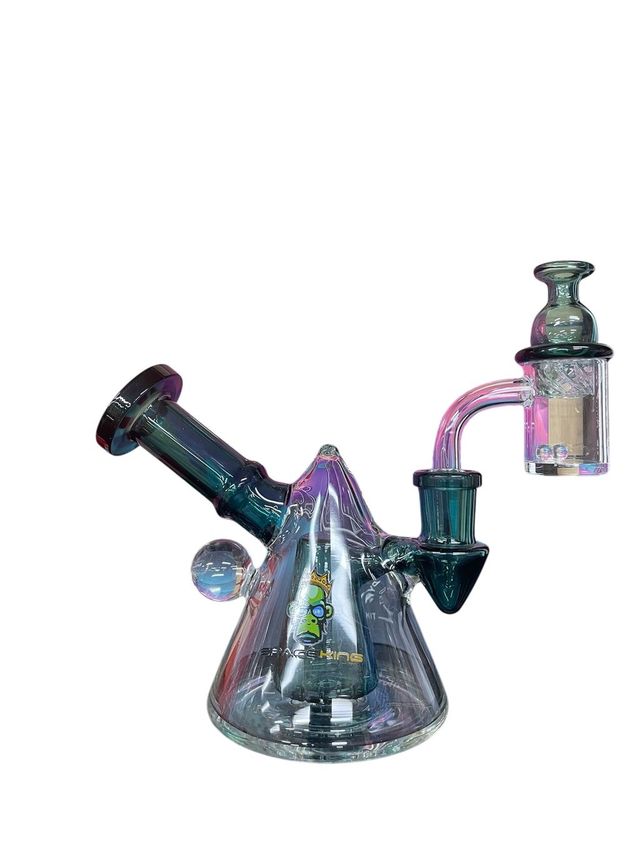 ~ Glass Mini Dab Rig - Space Pyramid Space King