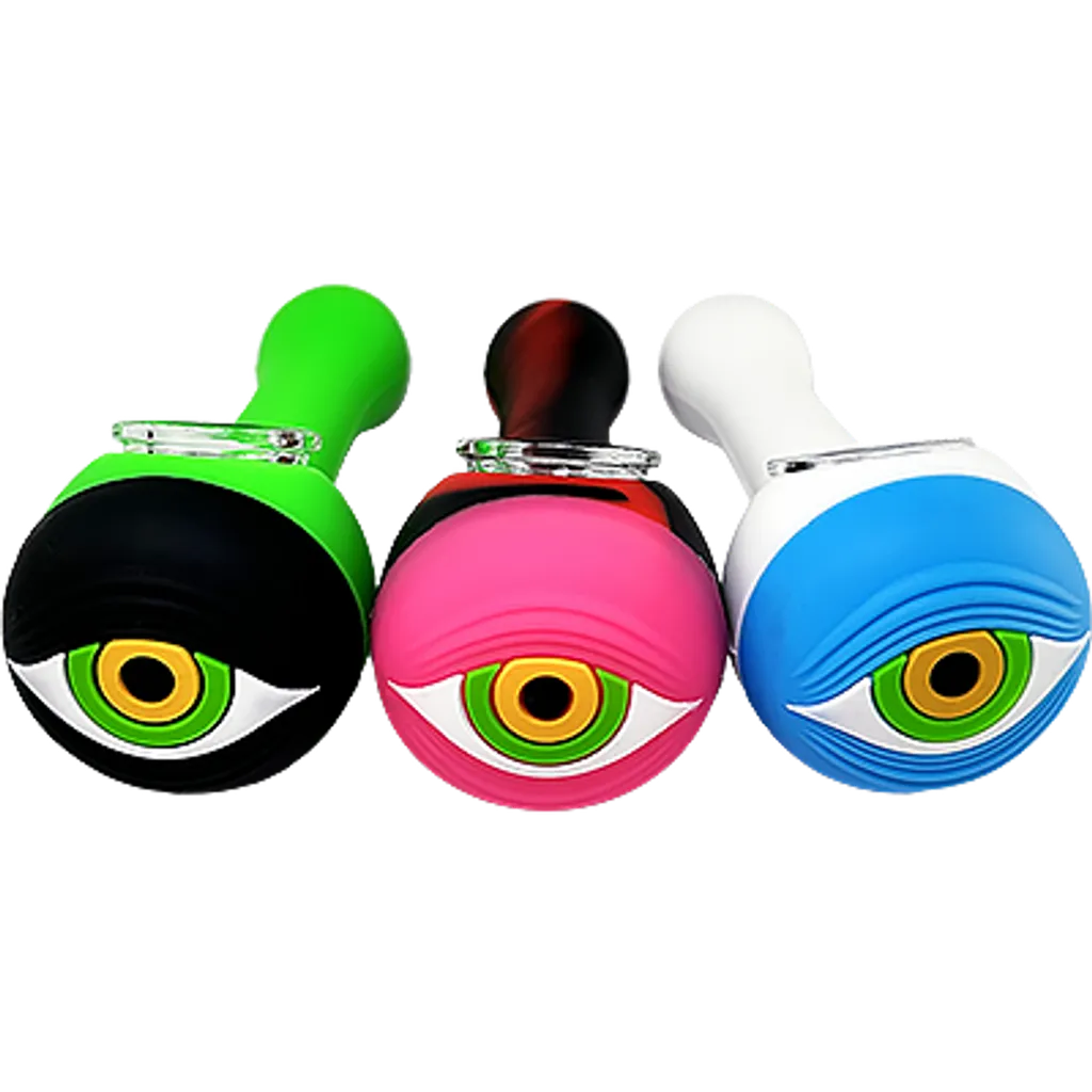 Silicone Seeing Eye Spoon W/Glass Bowl