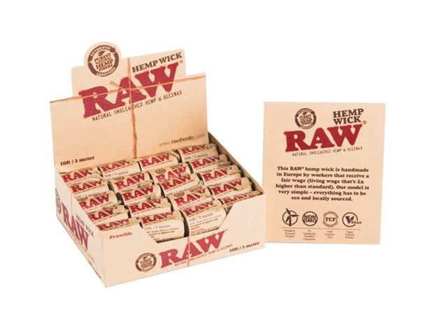 RAW Hemp Wick - 10ft Each