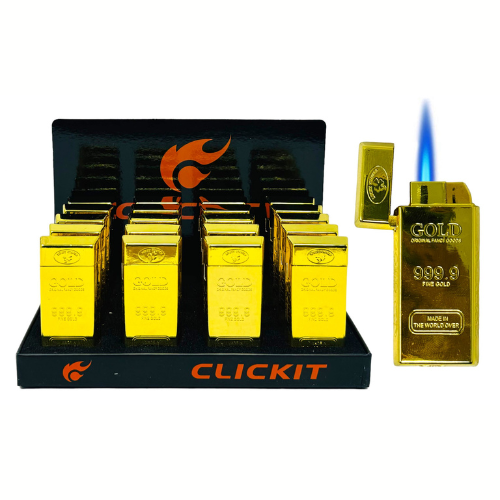 Gold Bar Torch Refillable Lighter