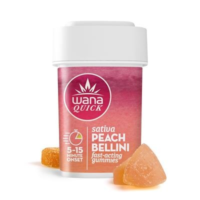Wana Peach Bellini Sativa Gummies 100mg