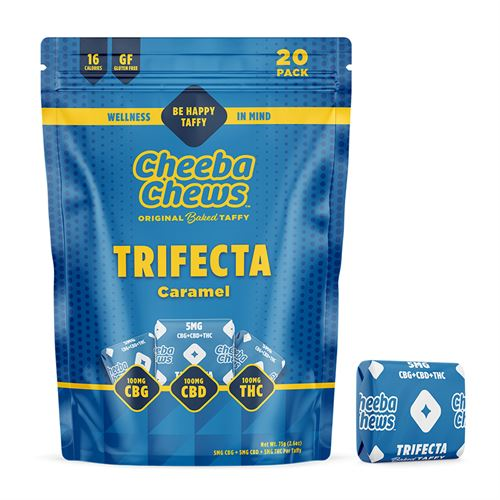 Cheeba Chews Trifecta Caramel Chews 100 mg