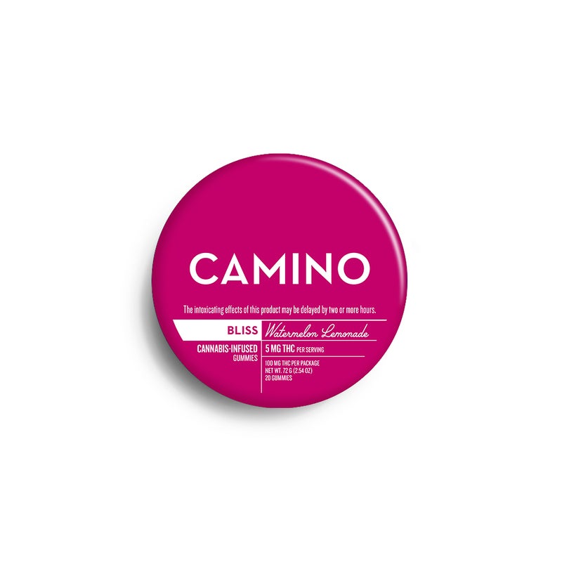 Camino Watermelon Lemonade | Bliss | THC Gummies 100mg 20pk