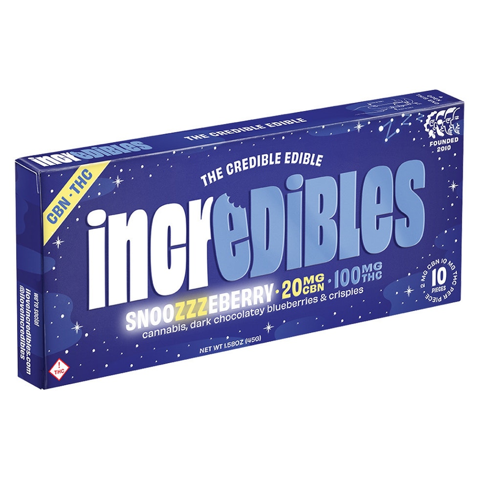 Incredibles Snoozzzeberry Bar | 5THC:1CBN Chocolate 100mg