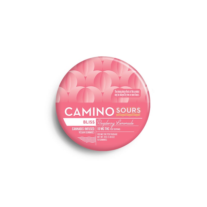 Camino Sours Raspberry Lemonade | Bliss | THC Gummies 100mg 10pk