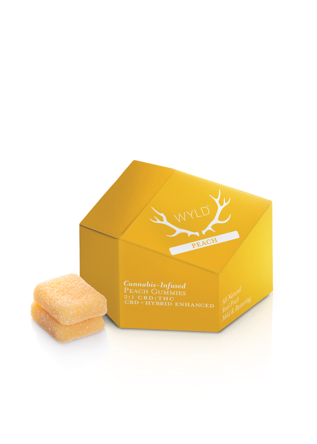 WYLD Peach 2:1 Gummies 10 Pack | 50mg