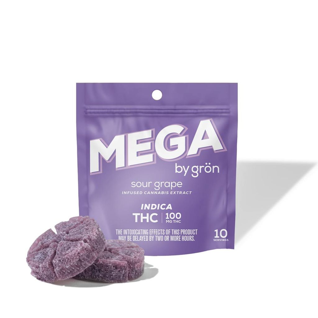Grön Sour Grape Megas 2 Pack | 100mg