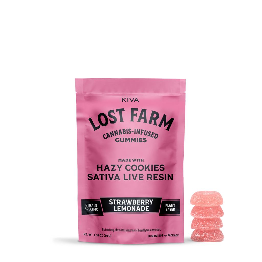 Lost Farm Hazy Cookies | Strawberry Lemonade Gummies 100mg