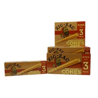 Zig Zag King Size Unbleached Pre-Rolled Cones High Mountain Imports Zig Zag King Size Unbleached Pre-Rolled Cones High Mountain Imports