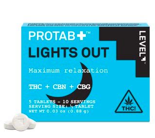 Lights Out Protab Maximum Relaxation THC:CBN:CBG LEVEL