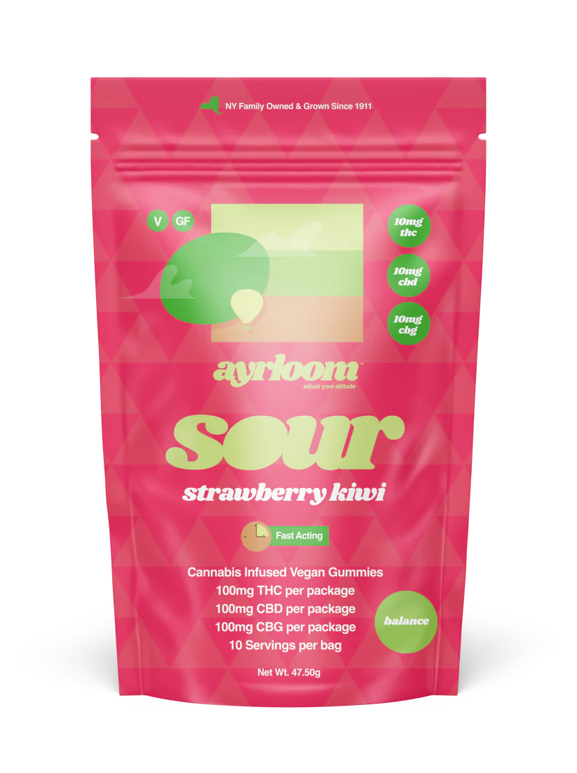 Sour Strawberry Kiwi Up 1:1:1 (THC:CBD:CBG) Ayrloom