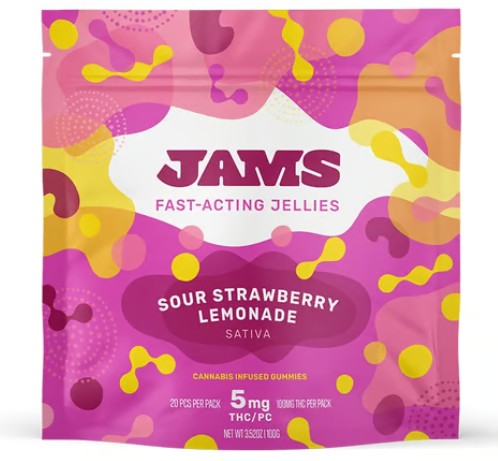Jams Sour Strawberry Lemonade Remix Fast Acting Jellies 5mg | 20pk