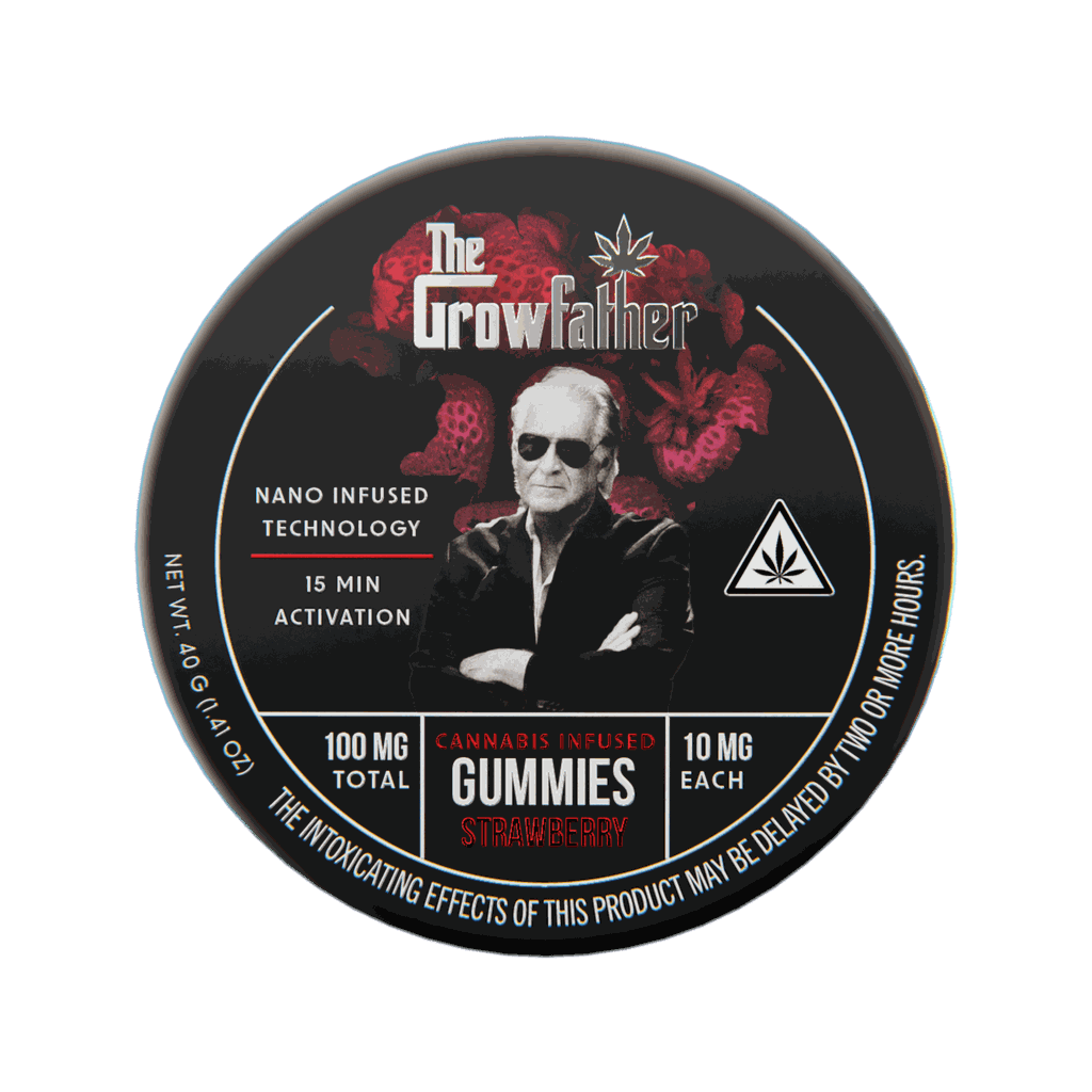 The Growfather Strawberry Nano-Infused Gummies 10 Pack | 100mg