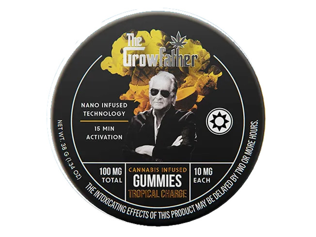 The Growfather Tropical Charge 2:1 THC:CBG Nano-Infused Gummies 10 Pack | 100mg