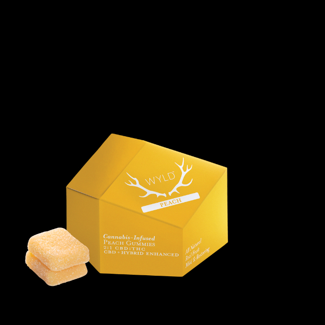 Wyld Peach 2:1 CBD:THC Gummies 5mg | 10pk