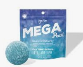 Gron Blue Razzleberry 1:1 THC:CBD "Daytime Sativa" Mega Pearl 100mg