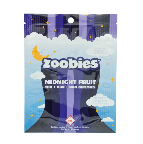 Zoobies Midnight Zoobies 1:1:1 THC:CBD:CBN Gummies 10mg | 10 Pack
