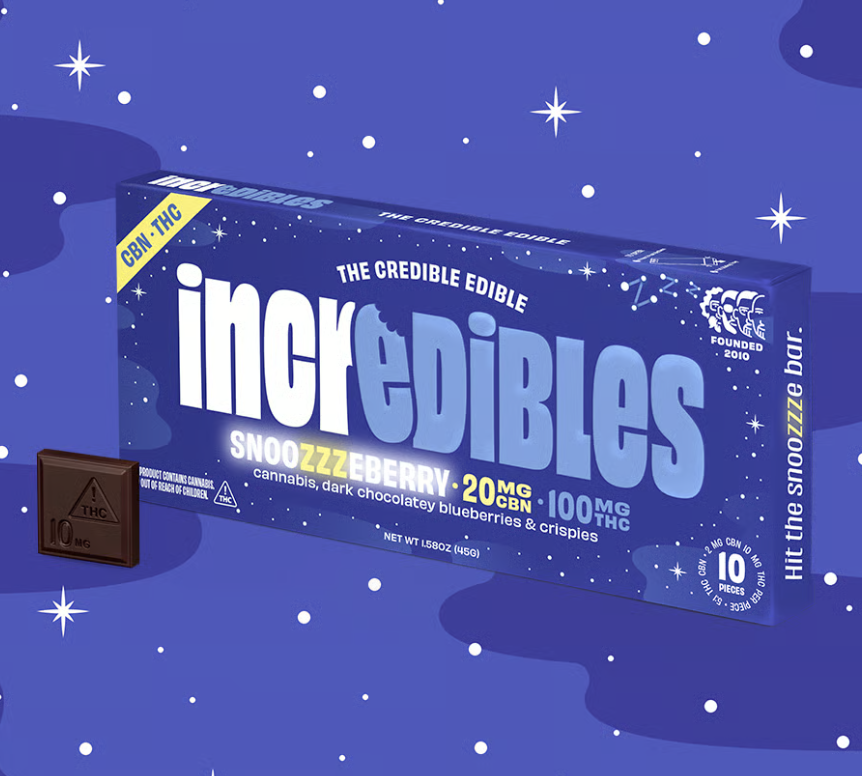 Incredibles Snoozzzeberry 5:1 THC:CBN Chocolate Bar 100mg