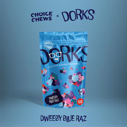Dweeby Blue Raz Dorks by Choice Chews