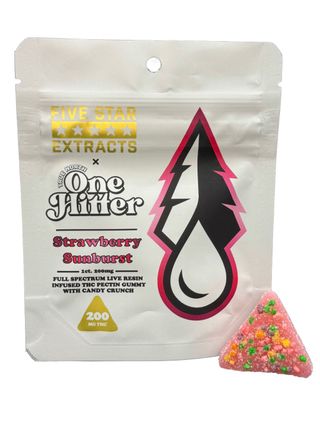 Vegan Strawberry Sunburst Gummy Crunch One Hitter True North Collective