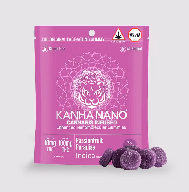 Fast-Acting Nano Passionfruit Paradise 10ct Gummies KANHA