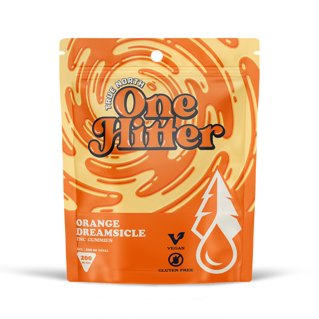 Buy Vegan Orange Dreamsicle One Hitter 200mg Distillate Gummies