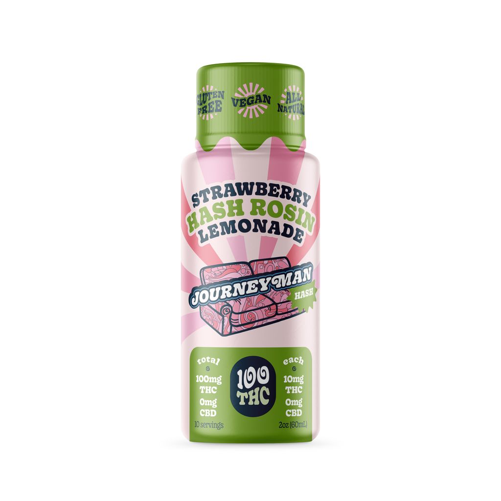 Journeyman Strawberry Hash Rosin Lemonade Beverage 2oz 100mg