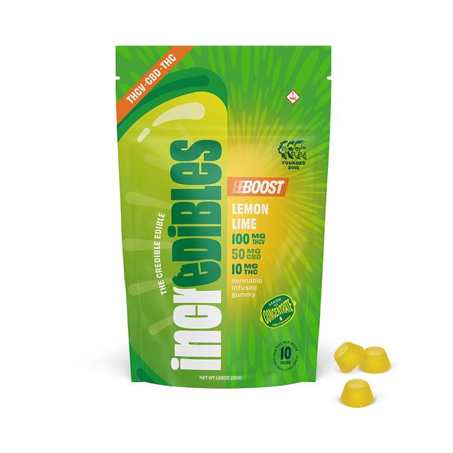 Lemon Lime Boost 2:1 THC:THCV Gummies Incredibles Lemon Lime Boost 2:1 THC:THCV Gummies Incredibles