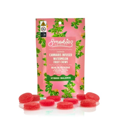 Smokiez Sweet Watermelon Gummies 10 Pack | 100mg