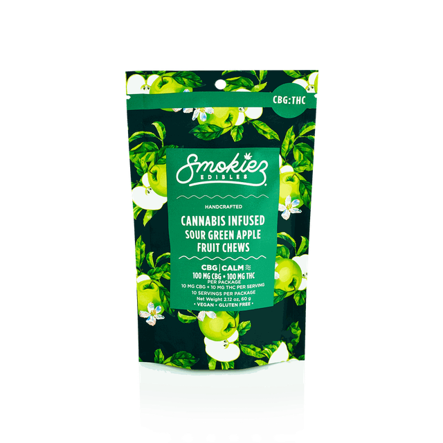 Sour Green Apple 1:1 THC:CBG Smokiez