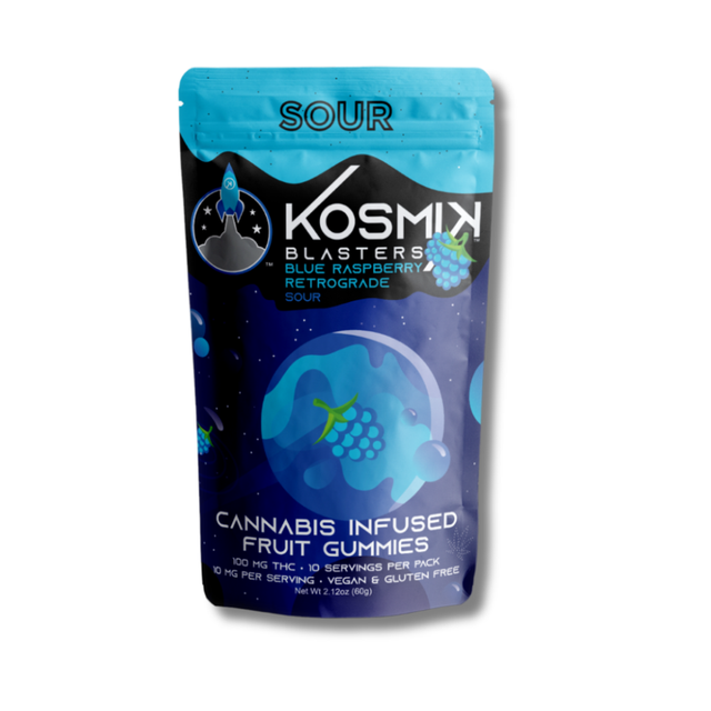 Sour Blue Raspberry Retrograde - Vegan Gummies - Kosmik
