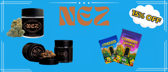 Cannabis Promo, Cannabis Sales, Cannabis Discounts, Cannabis on Sale, 15% Off NEZ & Otherside