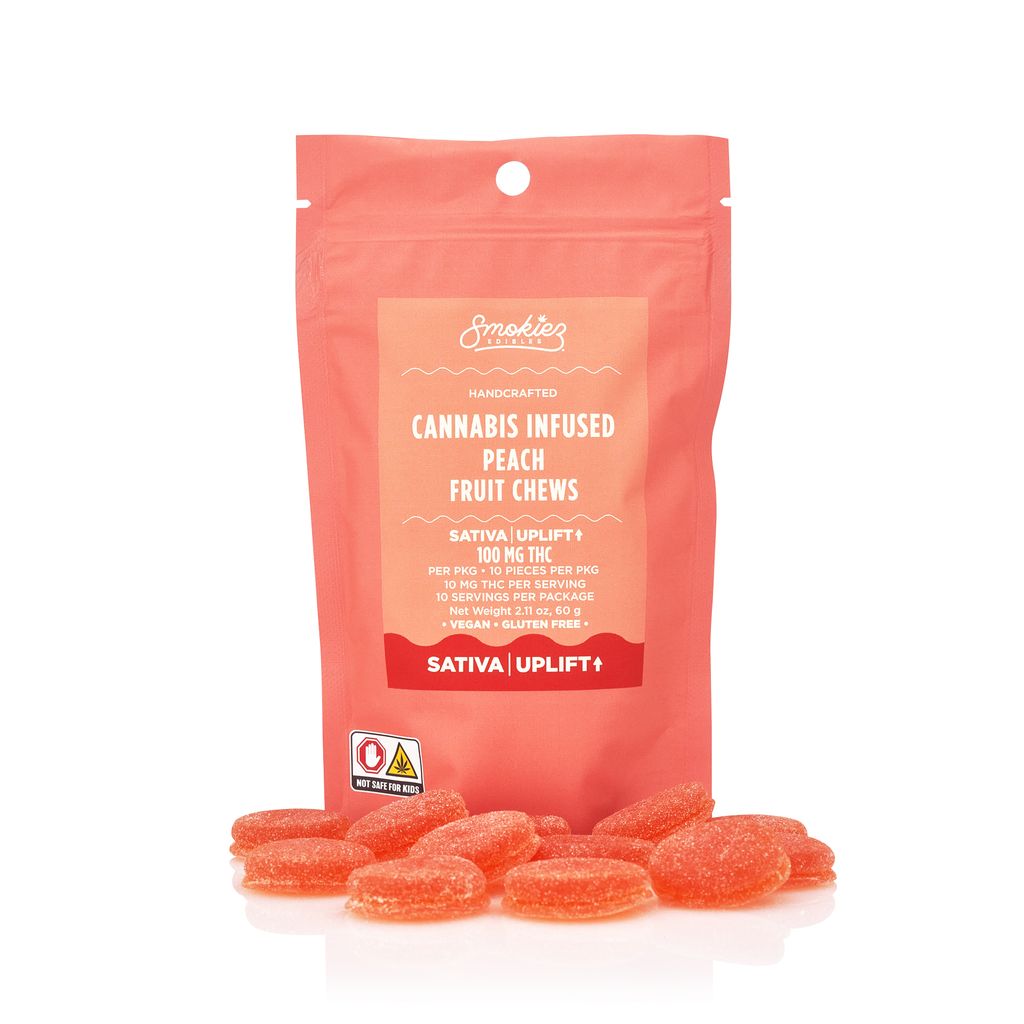 Smokiez Peach Fruit Chews 10pk 100mg