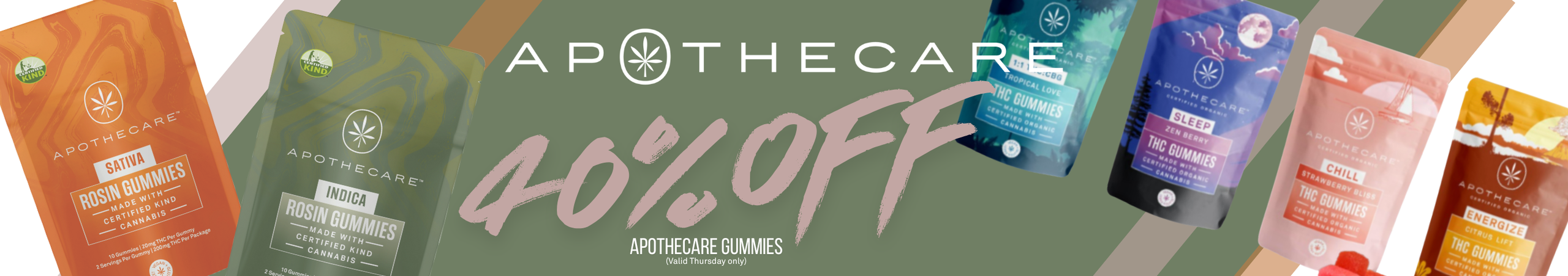 Cannabis Promo, Cannabis Sales, Cannabis Discounts, Cannabis on Sale, Thursday 40% Off Gummies