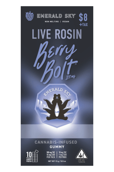 Emerald Sky Berry Bolt Live Rosin Gummy 100mg
