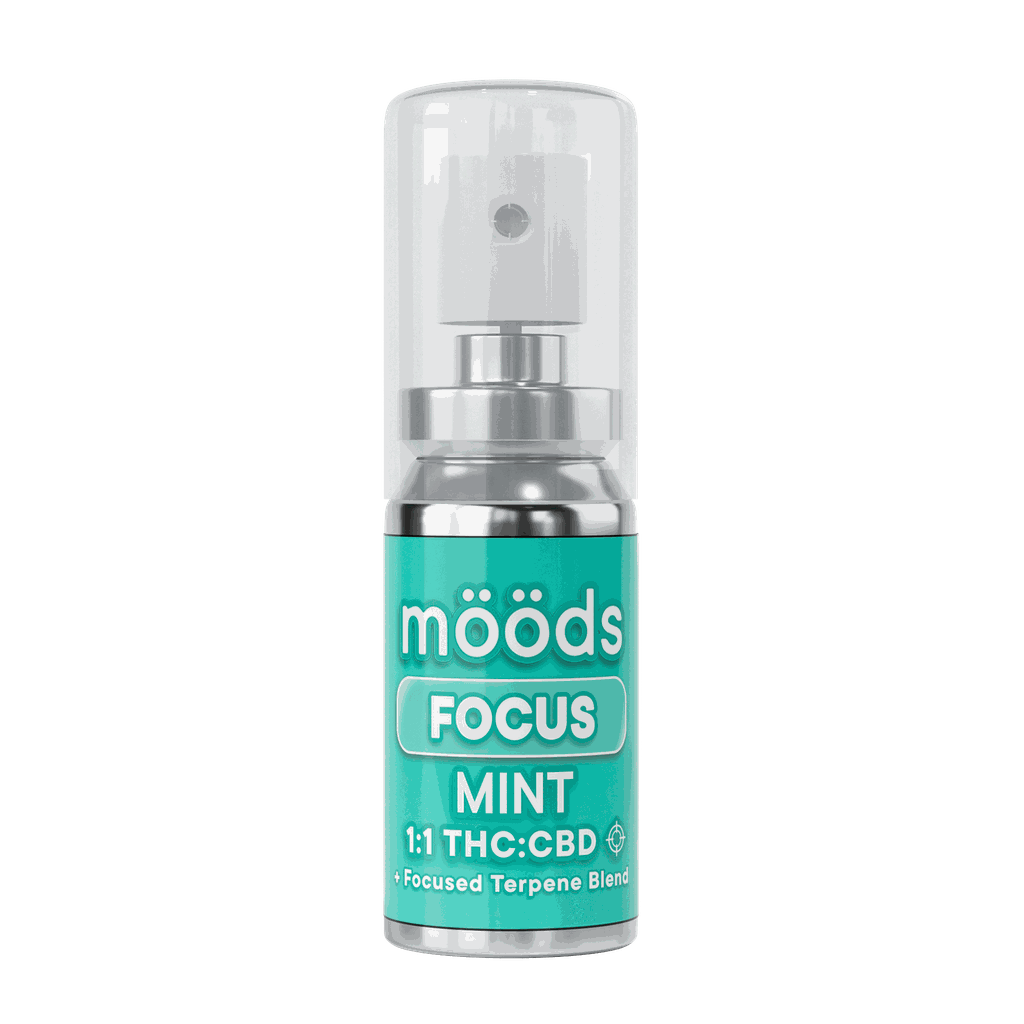 moods Focus 1:1 CBD Mint Sublingual Spray 500mg