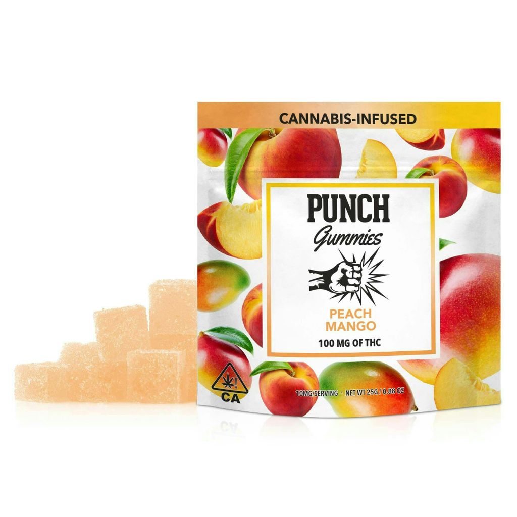 Punch Edibles & Extracts Peach Mango Gummies 10mg, 10 Pack