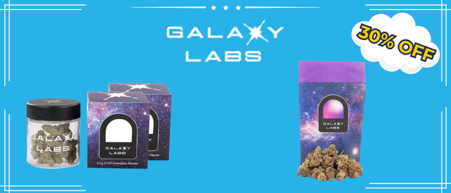 Cannabis Promo, Cannabis Sales, Cannabis Discounts, Cannabis on Sale, 30% Off Galaxy Labs