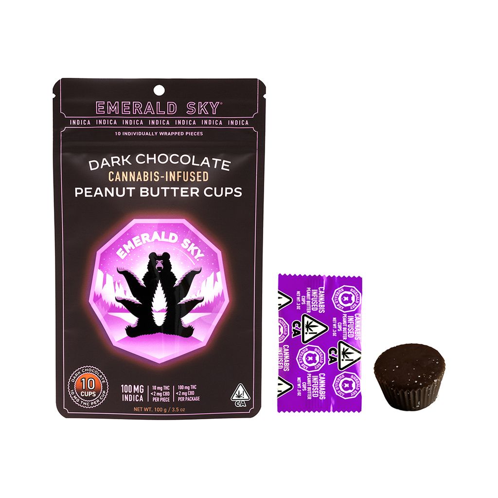 Emerald Sky — Indica Dark Peanut Butter Cups - 10mg, 10 pk