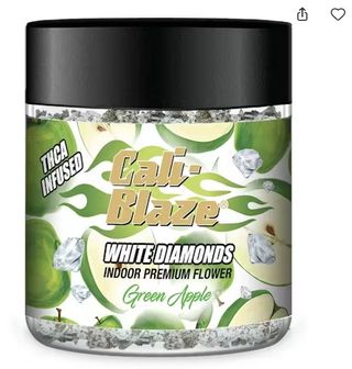 Green Apple White diamond Flower Cali Blaze
