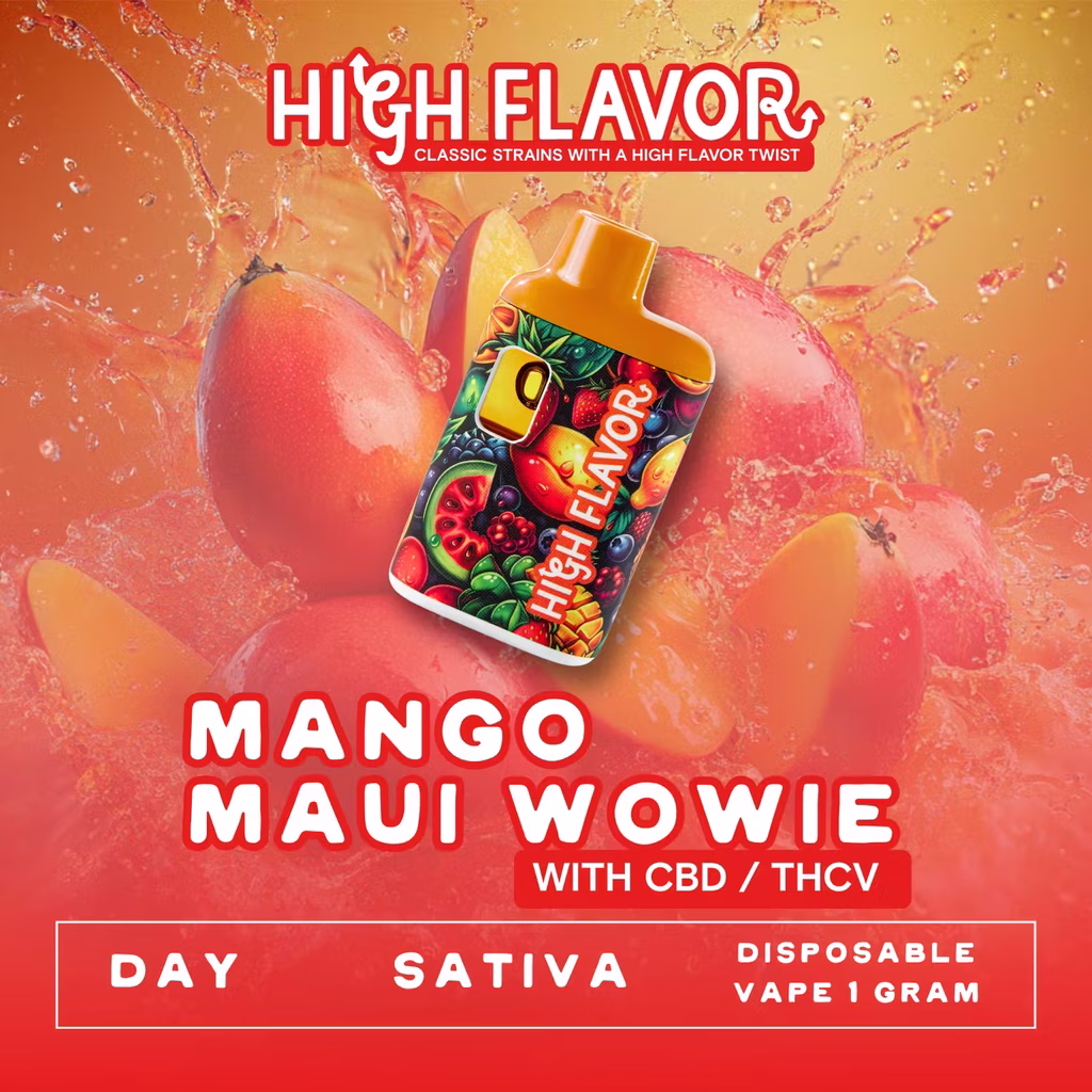 Mango Maui Wowie disposable vape High Flavor
