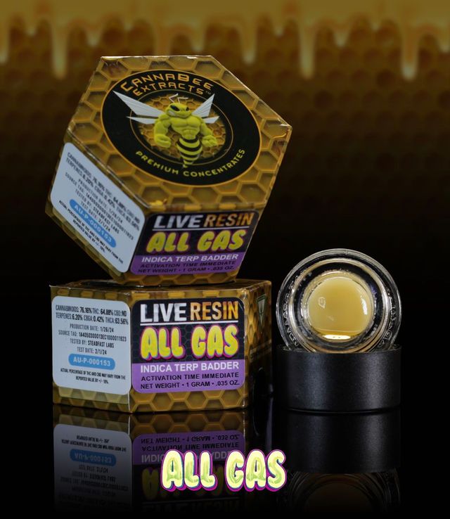 ~ All Gass ~ Live Resin Terp Badder Cannabee Extracts