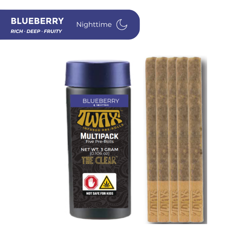 Twax by The Clear Blueberry Infused Pre-Rolls 0.6g | 5 pack