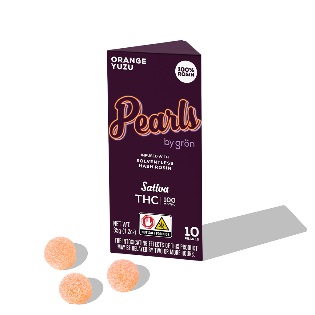 Gron Pearls | Orange Yuzu | Hash Rosin Gummies 100mg 10pk