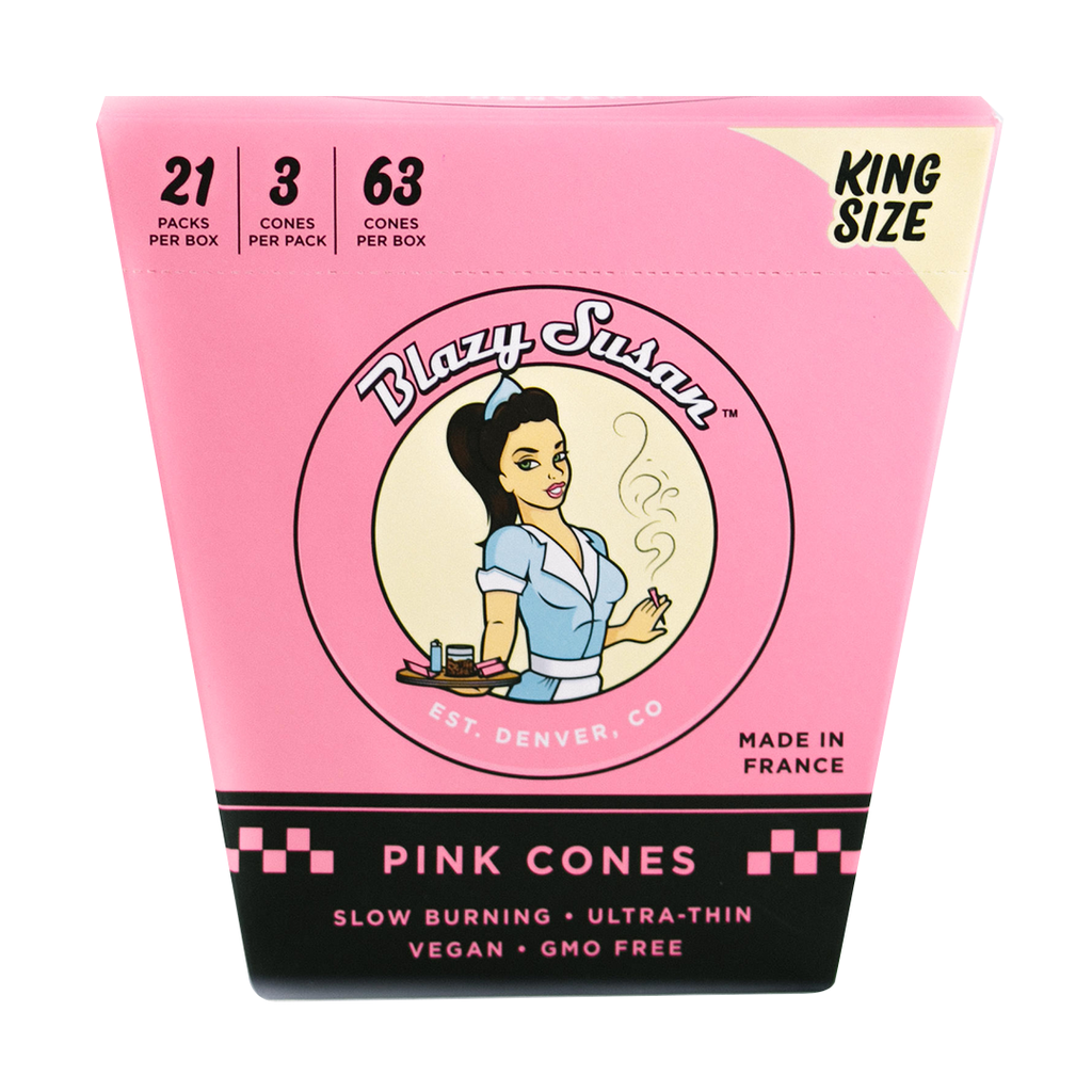 Blazy Susan Pink King Size Cones 3pk