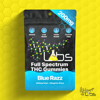 Blue Razz Gummies Lit Labs