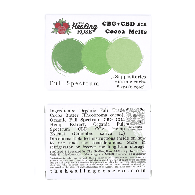 CBD Cocoa Melts The Healing Rose