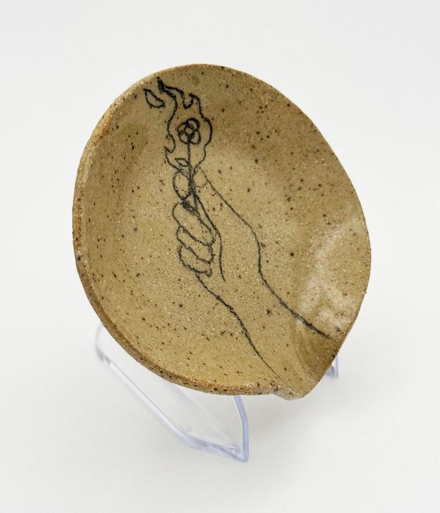 Burning Flower with Hand Minano Ceramics